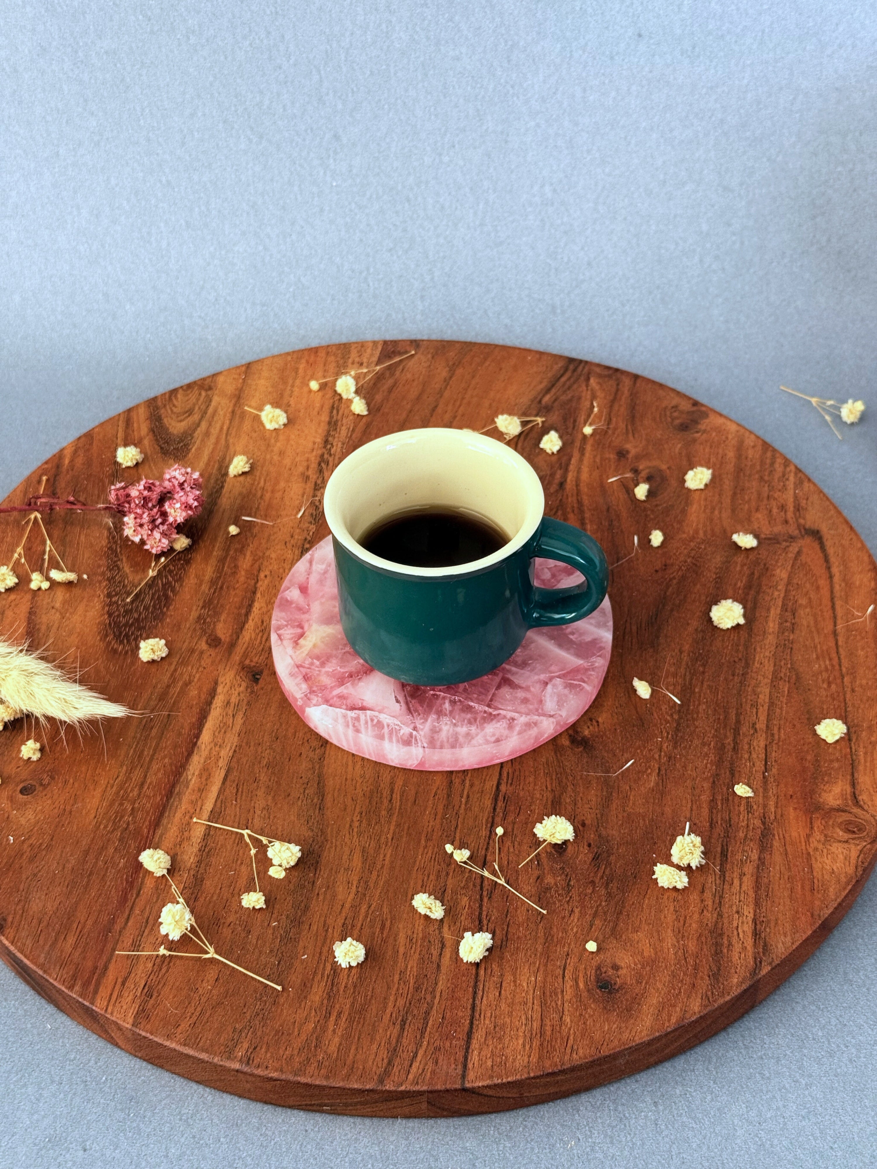 Rose Quartz Round Coasters