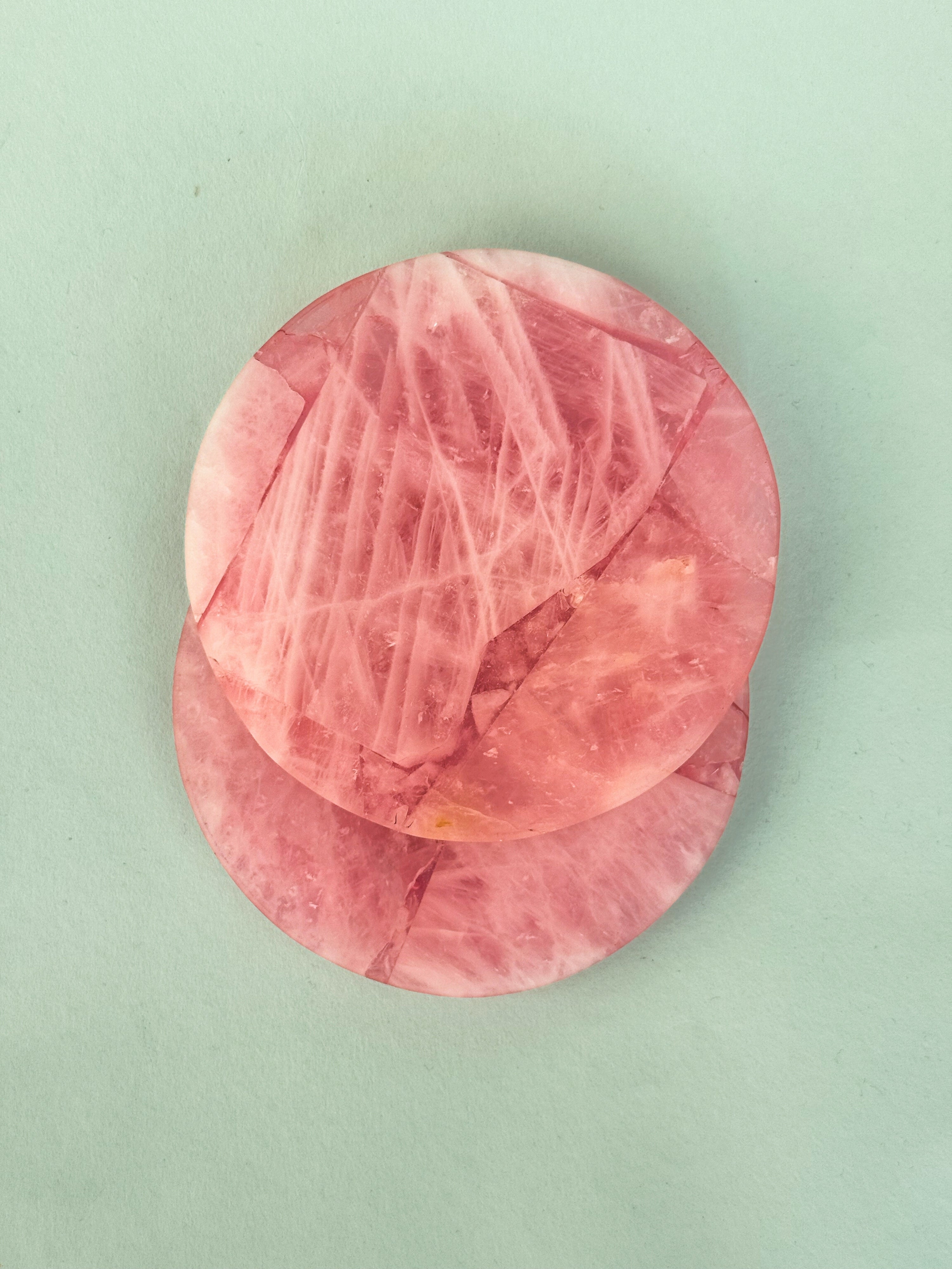 Rose Quartz Round Coasters
