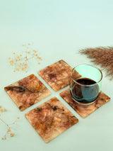 Fire Quartz Square Coasters