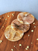 Fire Quartz Round Coasters