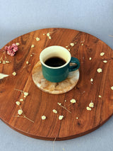 Fire Quartz Round Coasters