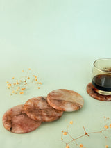 Fire Quartz Round Coasters