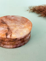 Fire Quartz Round Coasters