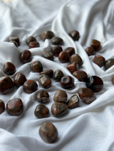 NaturalUnakite tumbled crystals by Braun Homes √ê polished healing stones for meditation, Reiki, chakra balancing, anxiety relief, and spiritual energy protection in deep purple hues