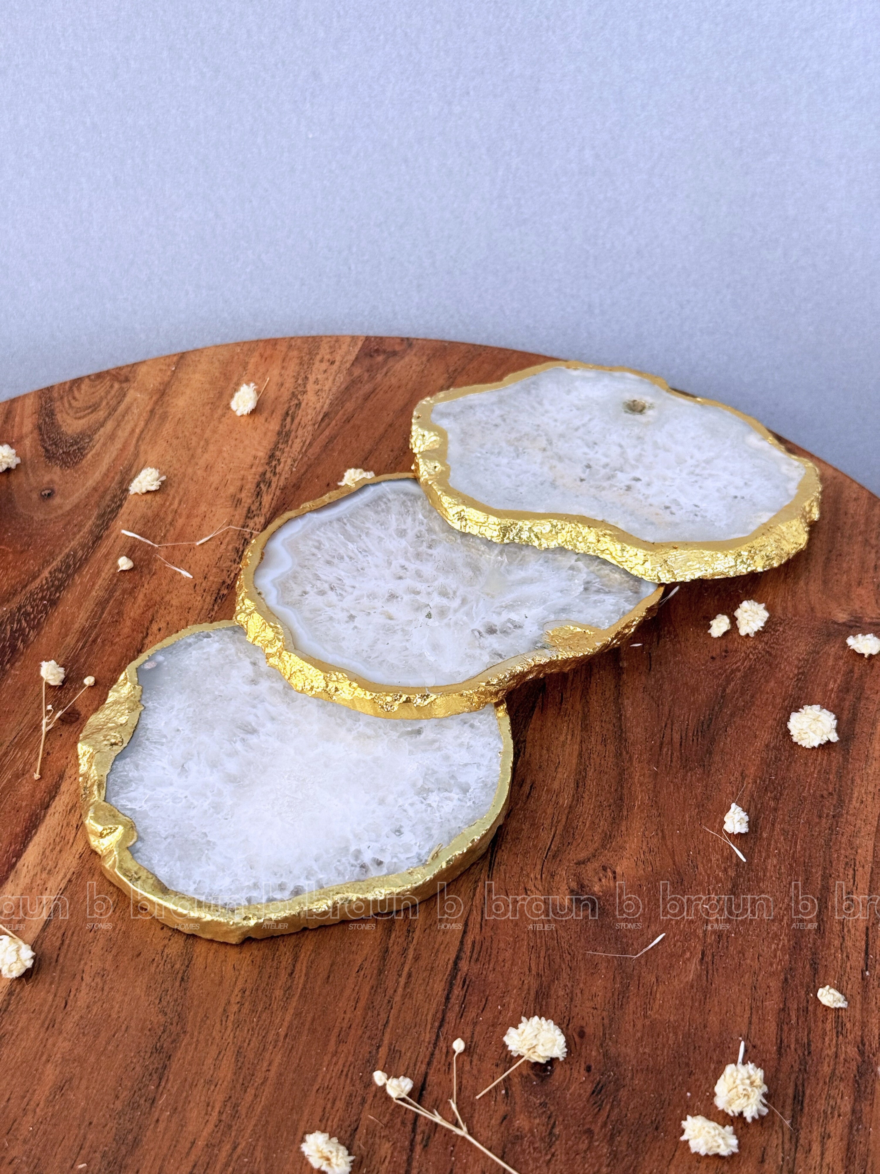 White Agate Coasters
