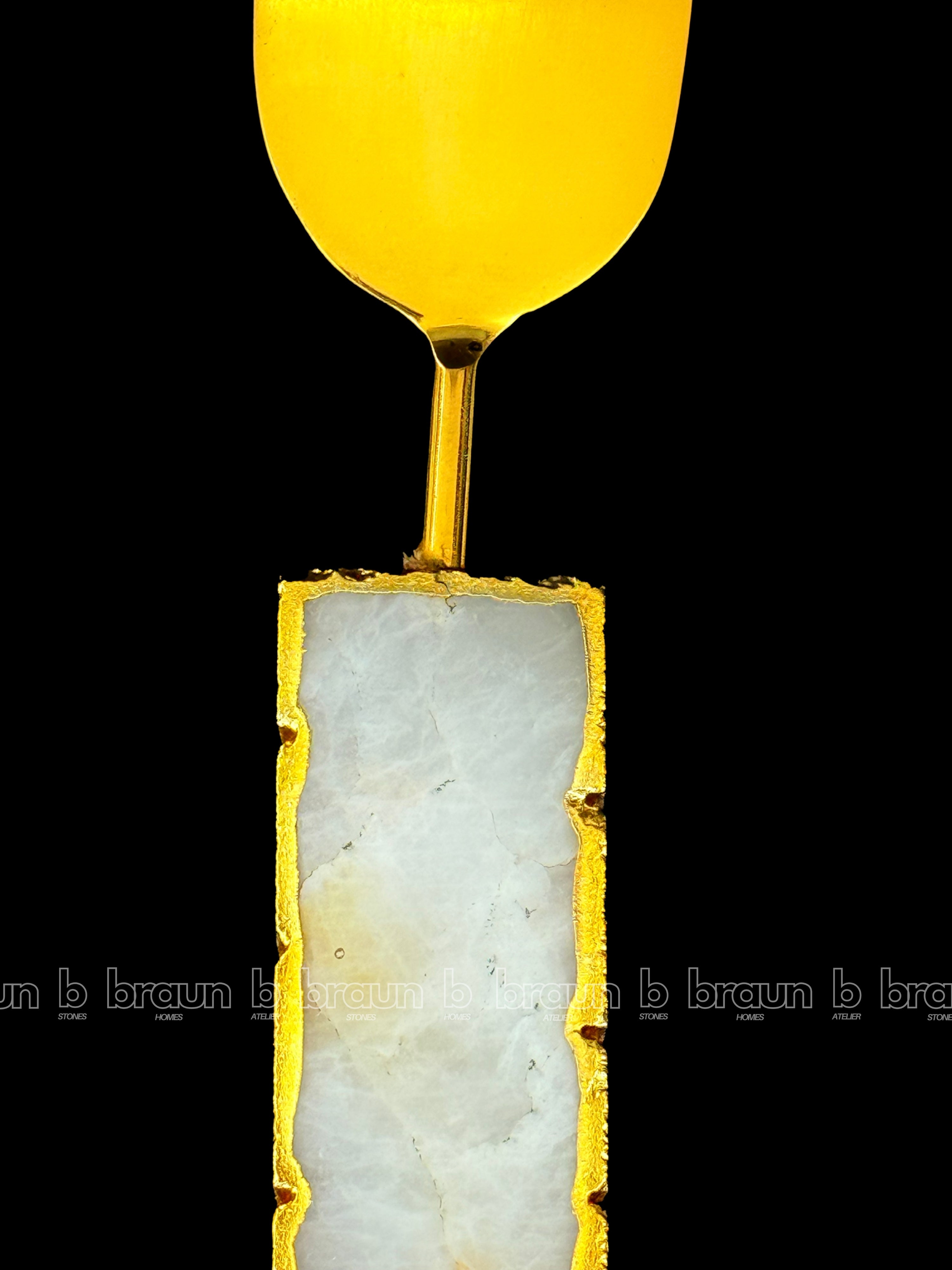 White Quartz Cake Server