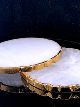 White Quartz Round Coasters