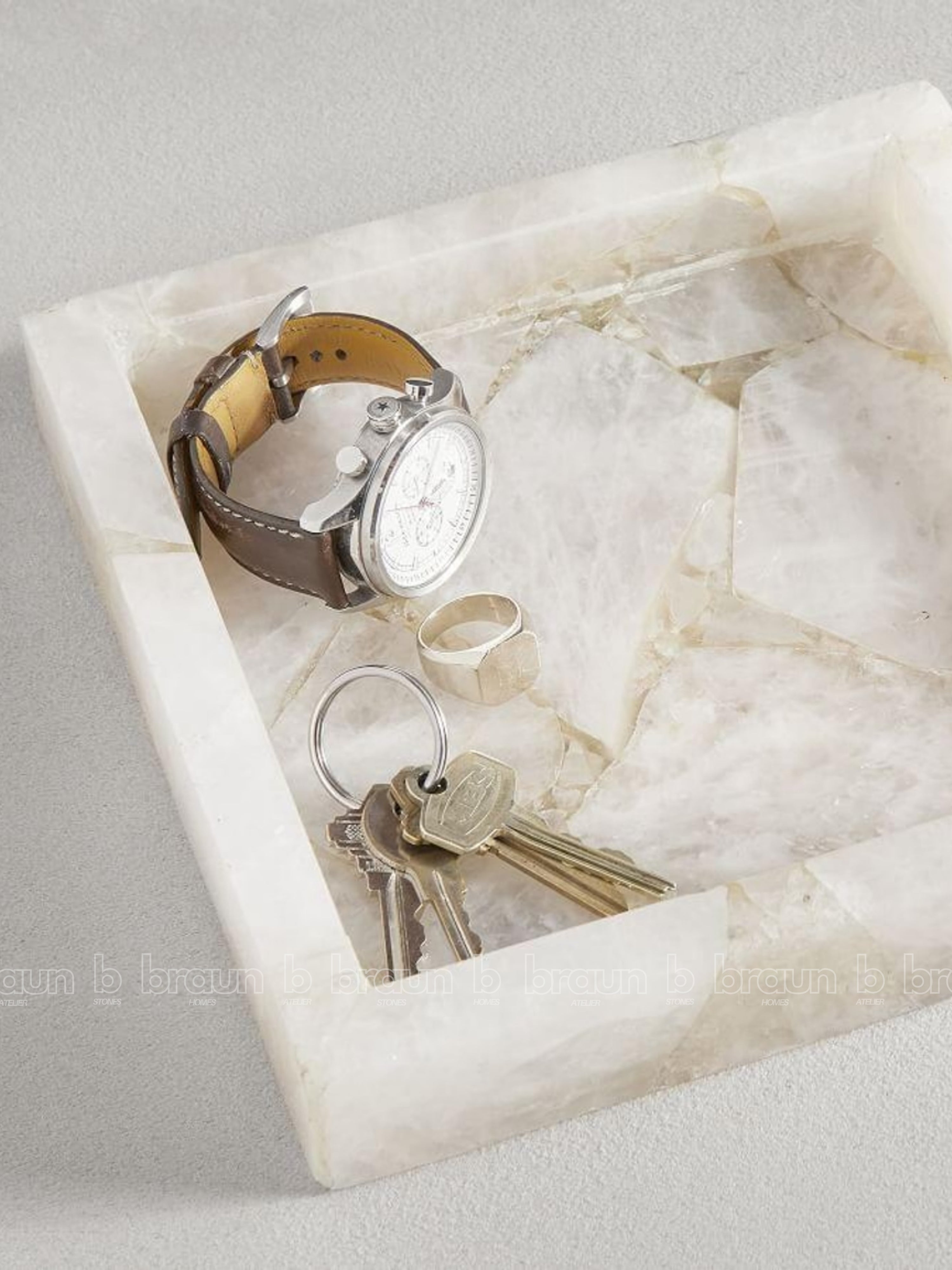 White Quartz Square Tray