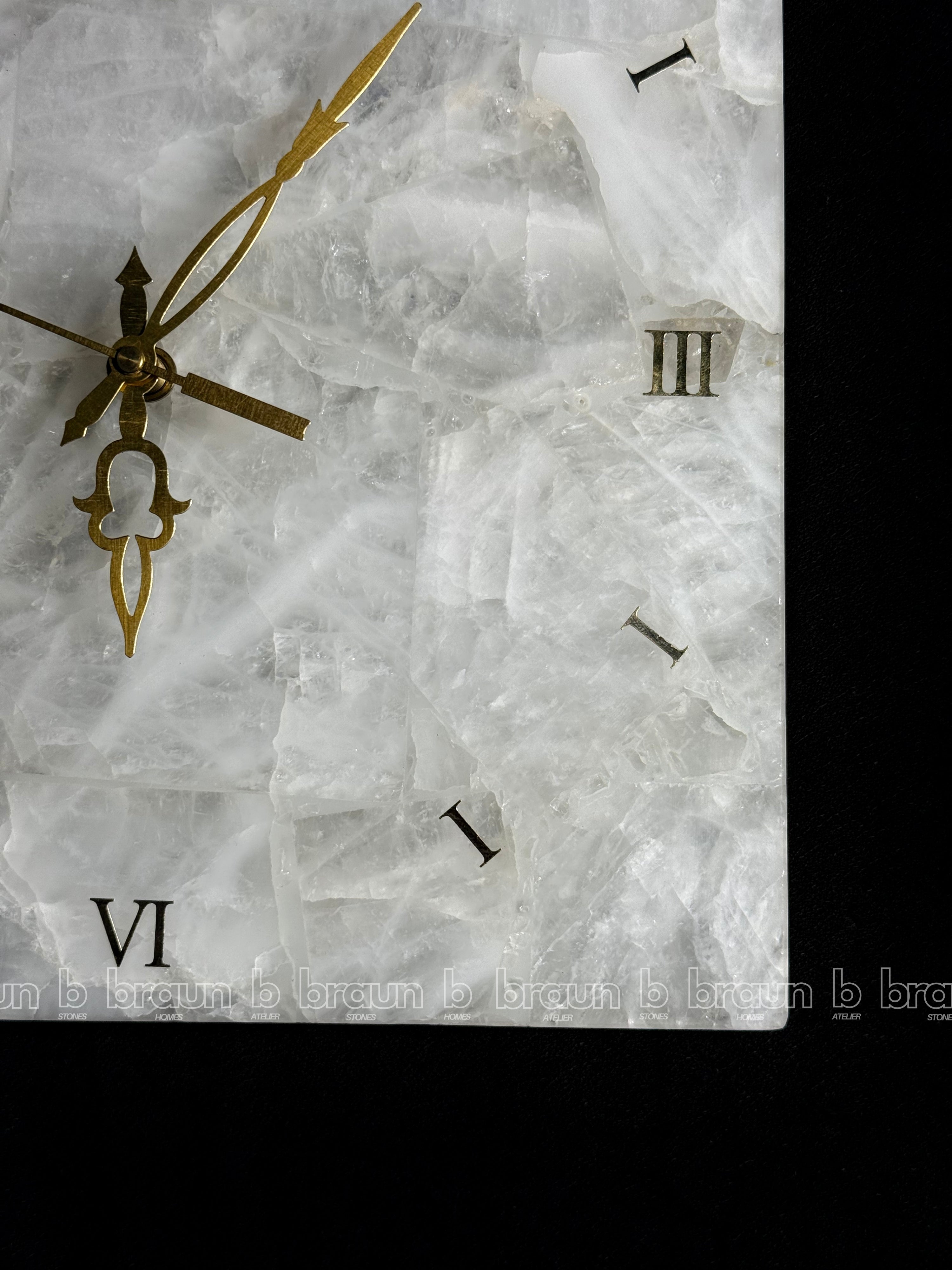 White Quartz Square Wall Clock