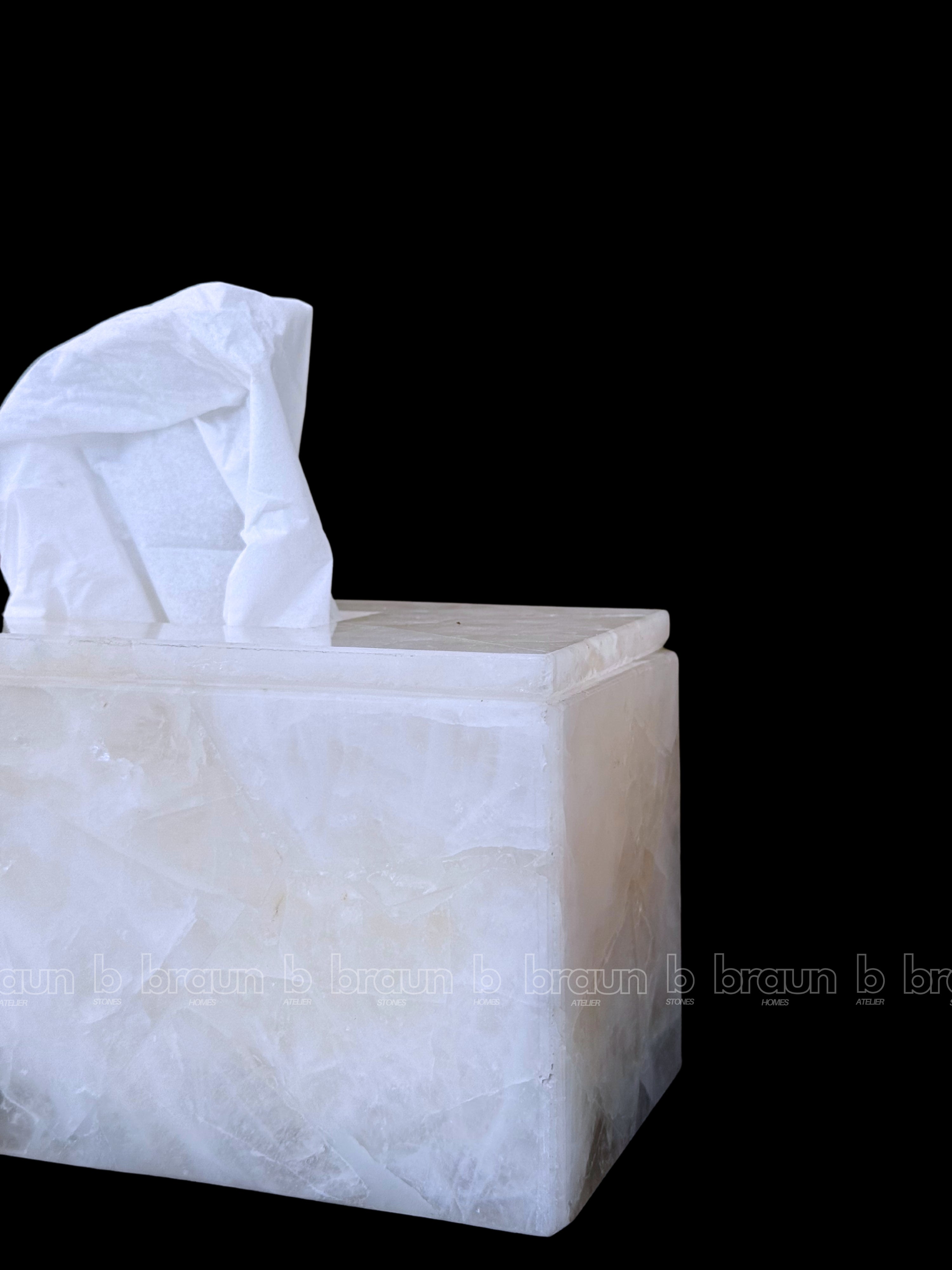 White Quartz Tissue Box thumbnail 3