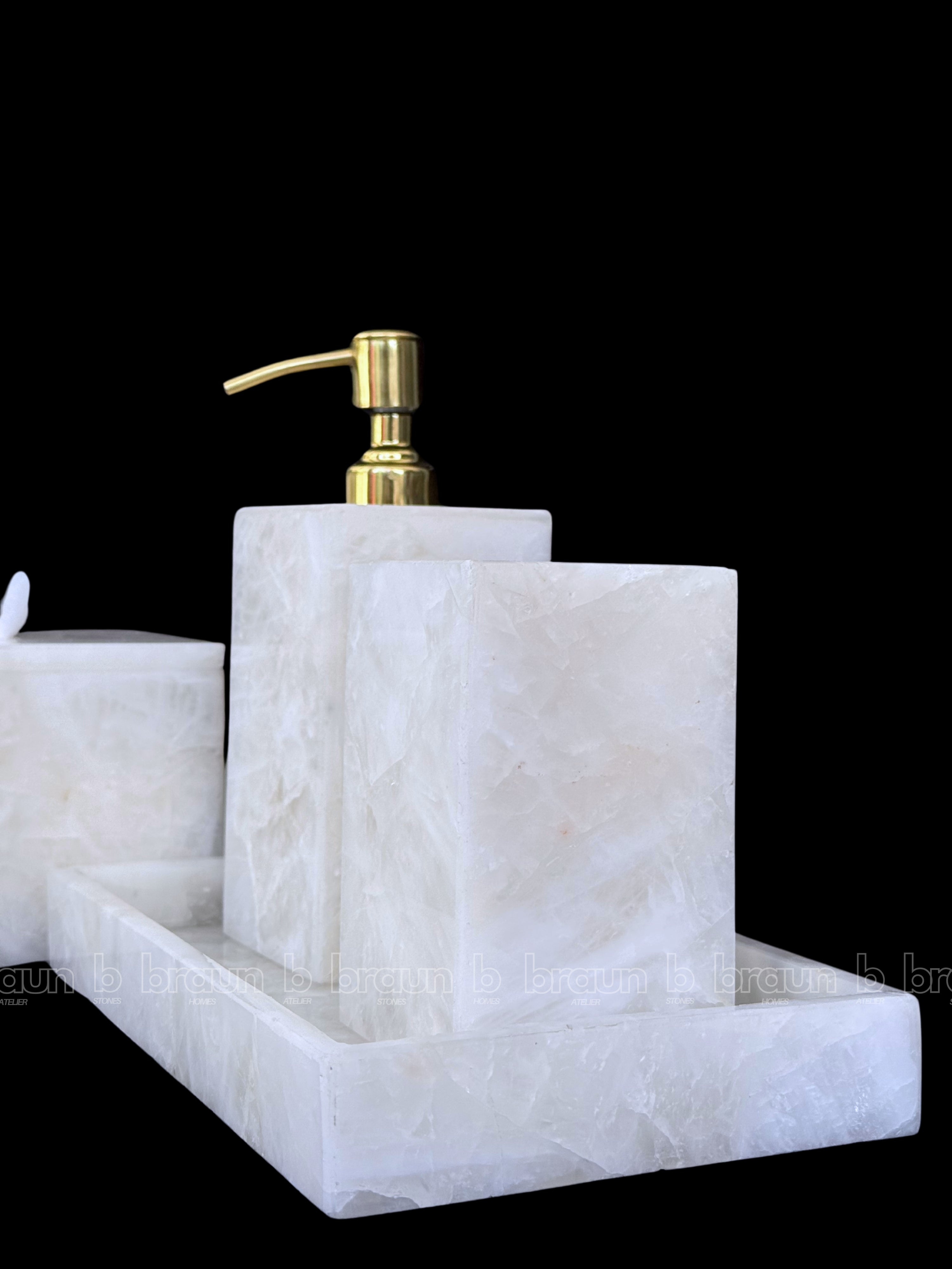 Bathroom set of 5 - White Quartz