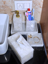 White Quartz Toothbrush holder