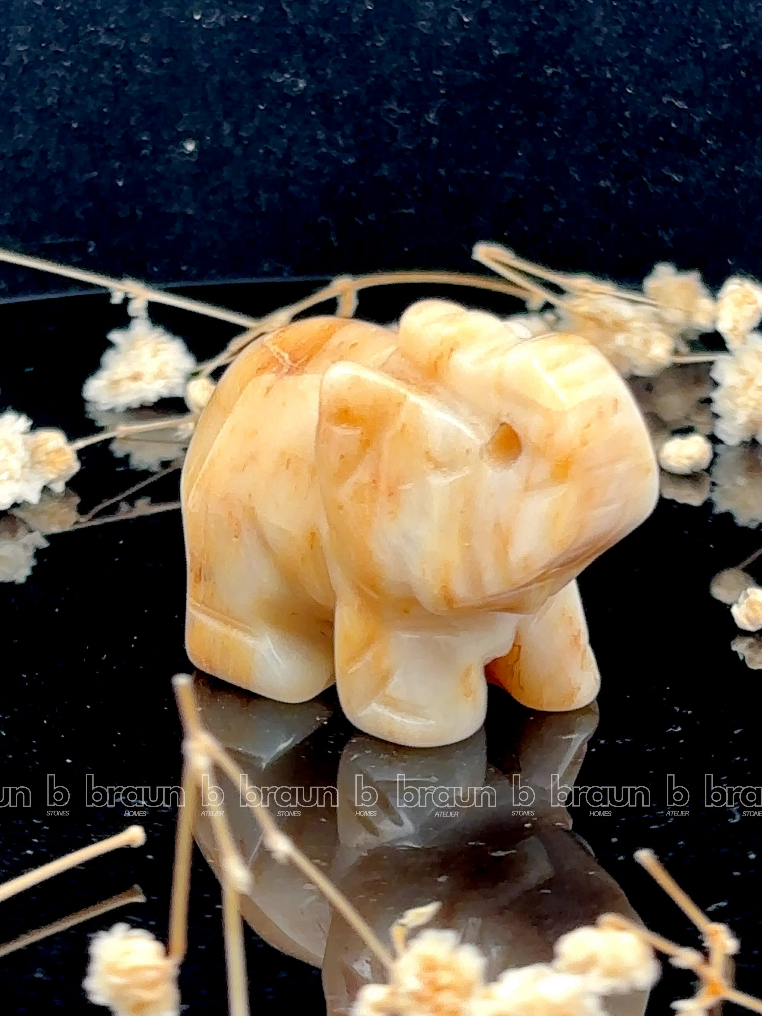 Yellow Aventurine Elephant Small