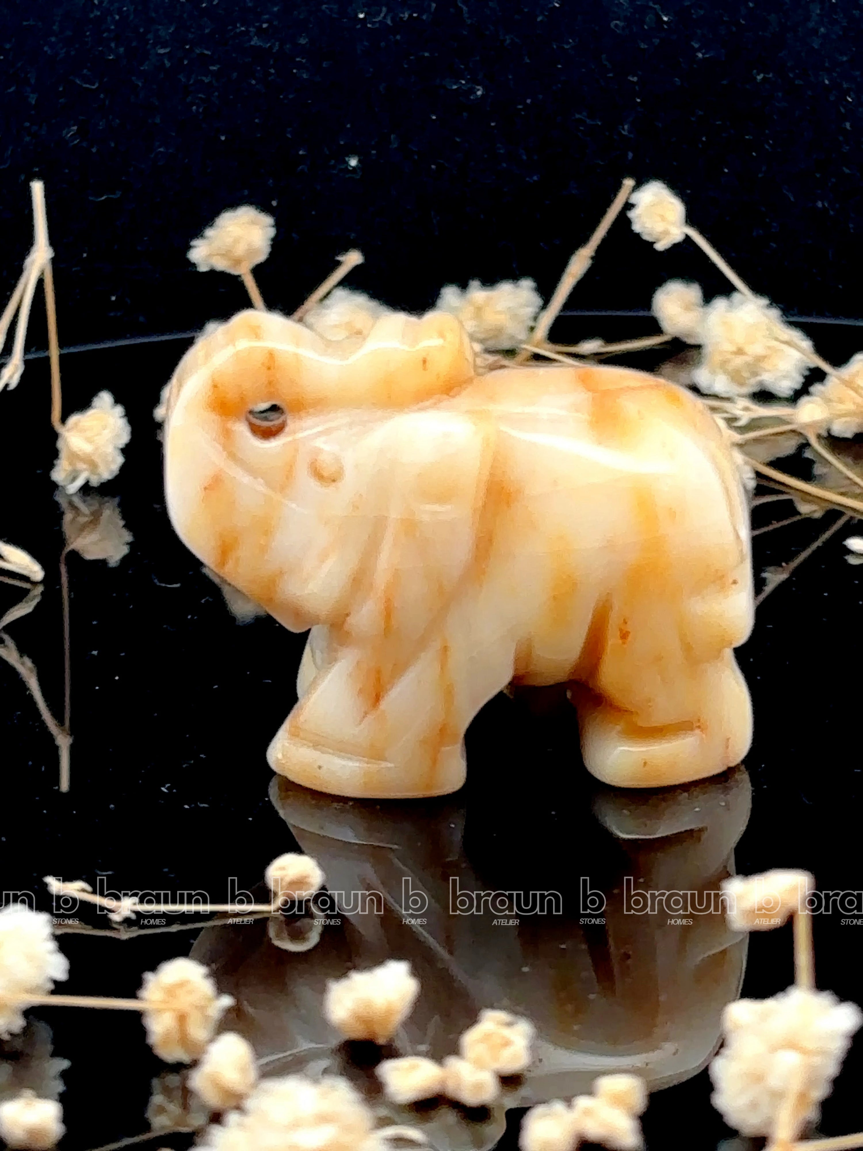 Yellow Aventurine Elephant Small thumbnail 5
