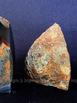 Yellow Agate Bookends Pair
