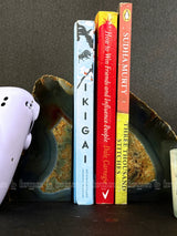 Yellow Agate Bookends Pair