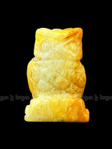 Yellow Aventurine Owl Sculpture 