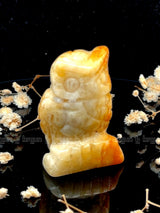 Yellow Aventurine Owl Sculpture 