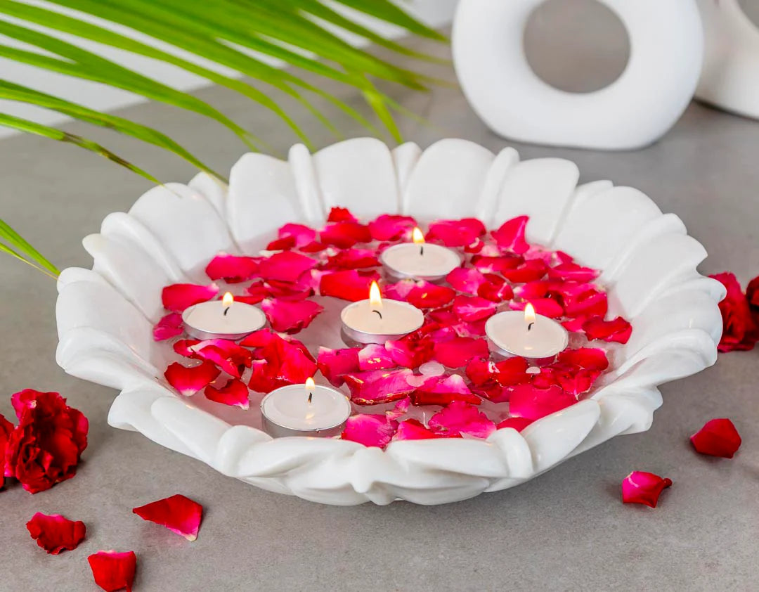 Lotus Crest Marble Urli