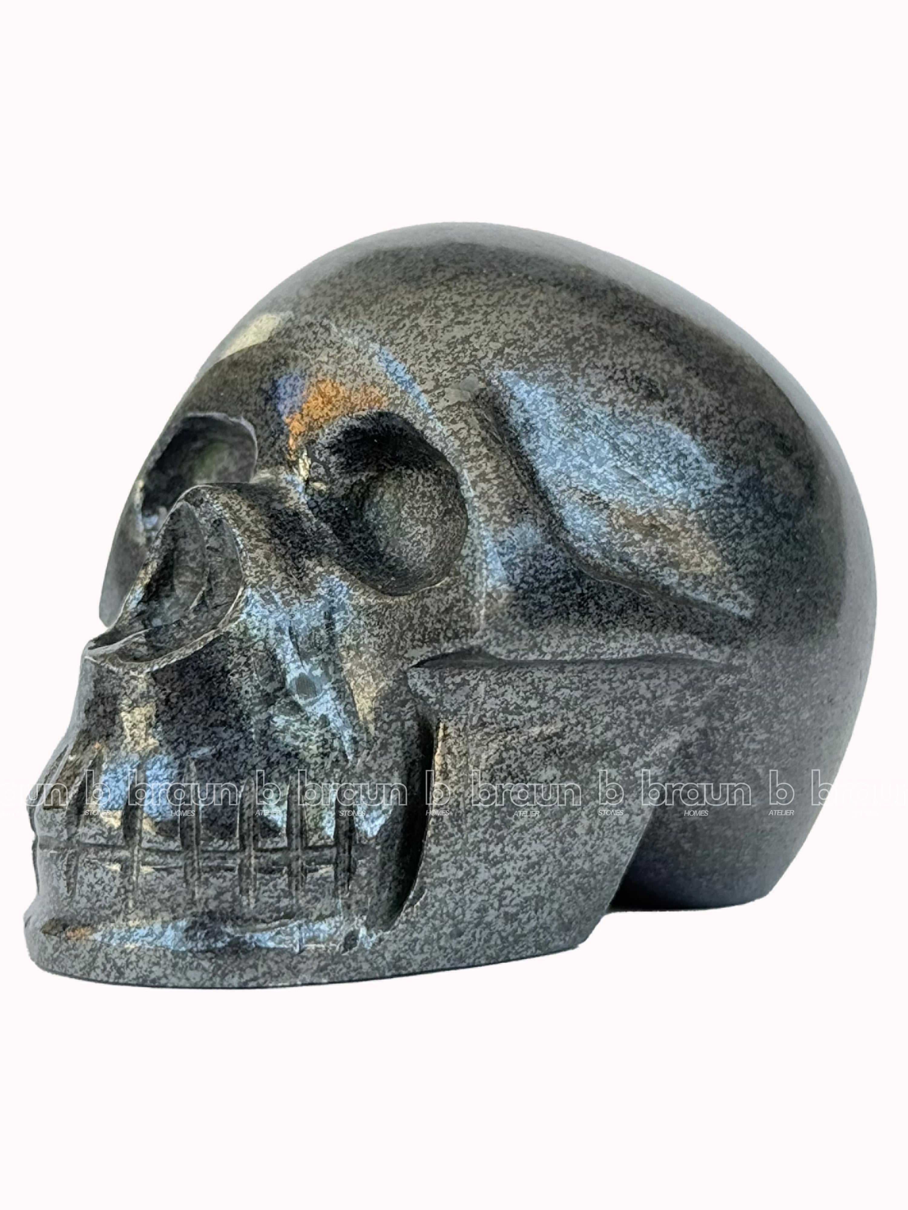 Hematite Skull Sculpture 