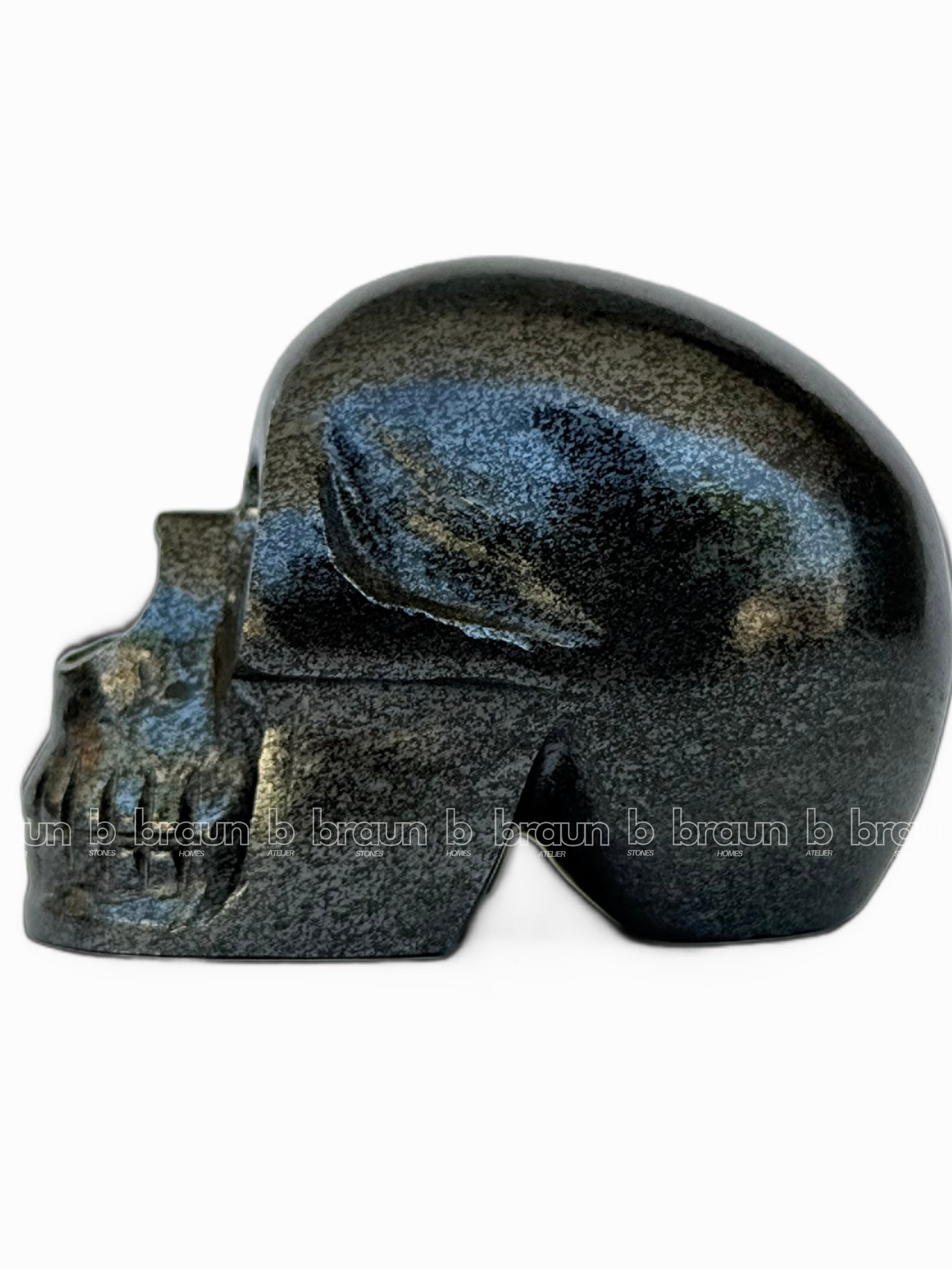 Hematite Skull Sculpture 
