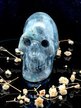 Larvikite Skull Sculpture 