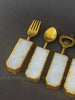 White Quartz Cake Server