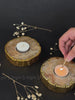 Polished Golden Quartz Tealight Holder