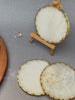 White Quartz Round Coasters
