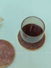 Golden Agate Round Coasters