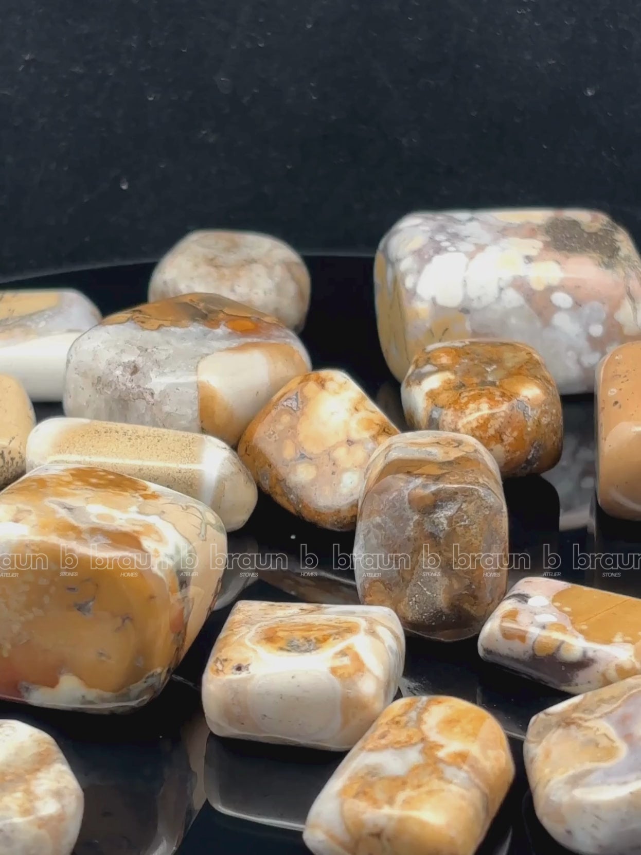 NaturalCobra Jasper tumbled crystals by Braun Homes √ê polished healing stones for meditation, Reiki, chakra balancing, anxiety relief, and spiritual energy protection in deep purple hues