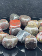 NaturalDragon Blood tumbled crystals by Braun Homes √ê polished healing stones for meditation, Reiki, chakra balancing, anxiety relief, and spiritual energy protection in deep purple hues