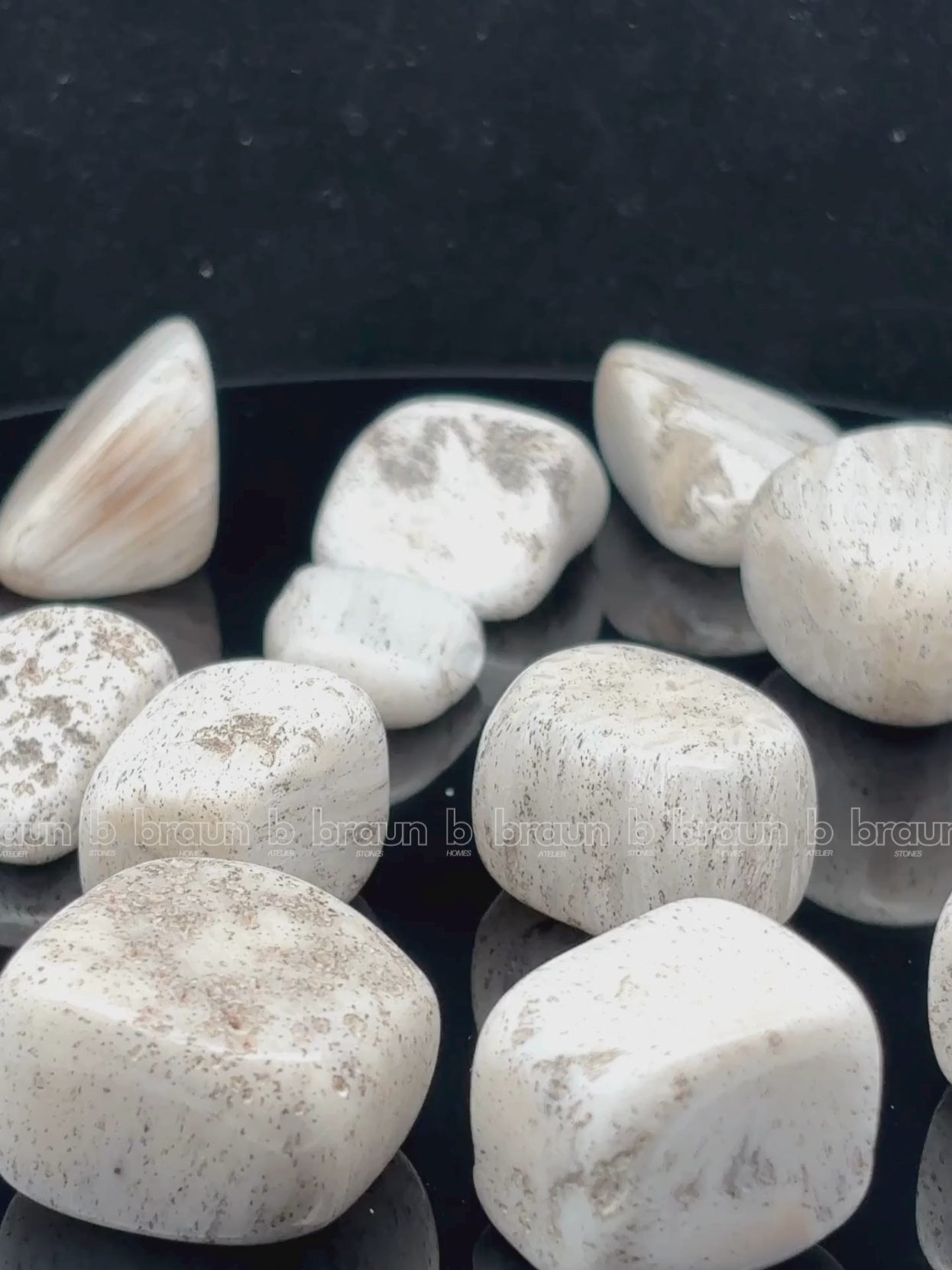 NaturalScolesite tumbled crystals by Braun Homes √ê polished healing stones for meditation, Reiki, chakra balancing, anxiety relief, and spiritual energy protection in deep purple hues