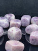 NaturalLepidolite tumbled crystals by Braun Homes √ê polished healing stones for meditation, Reiki, chakra balancing, anxiety relief, and spiritual energy protection in deep purple hues