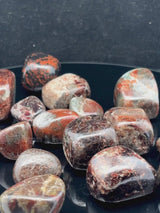 NaturalGarnet tumbled crystals by Braun Homes √ê polished healing stones for meditation, Reiki, chakra balancing, anxiety relief, and spiritual energy protection in deep purple hues