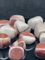 Natural Narmada Stone tumbled crystals by Braun Homes √ê polished healing stones for meditation, Reiki, chakra balancing, anxiety relief, and spiritual energy protection in deep purple hues