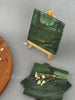 Green Mica Square Coasters