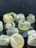 NaturalPrehnite tumbled crystals by Braun Homes √ê polished healing stones for meditation, Reiki, chakra balancing, anxiety relief, and spiritual energy protection in deep purple hues