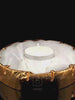Golden Outline White Quartz Tealight