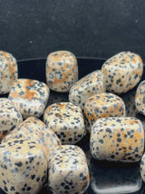 NaturalDalmation Jasper tumbled crystals by Braun Homes √ê polished healing stones for meditation, Reiki, chakra balancing, anxiety relief, and spiritual energy protection in deep purple hues