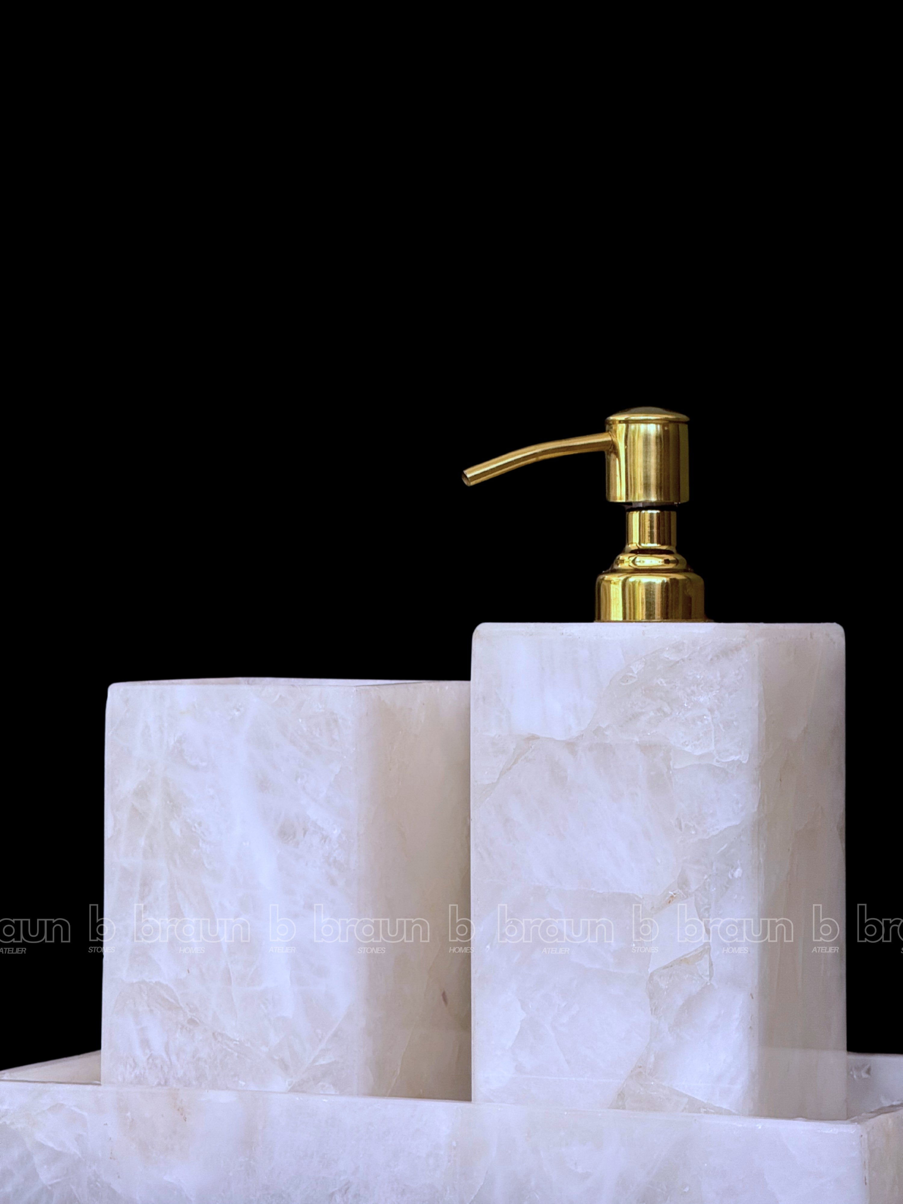Bathroom set of 3 - White Quartz