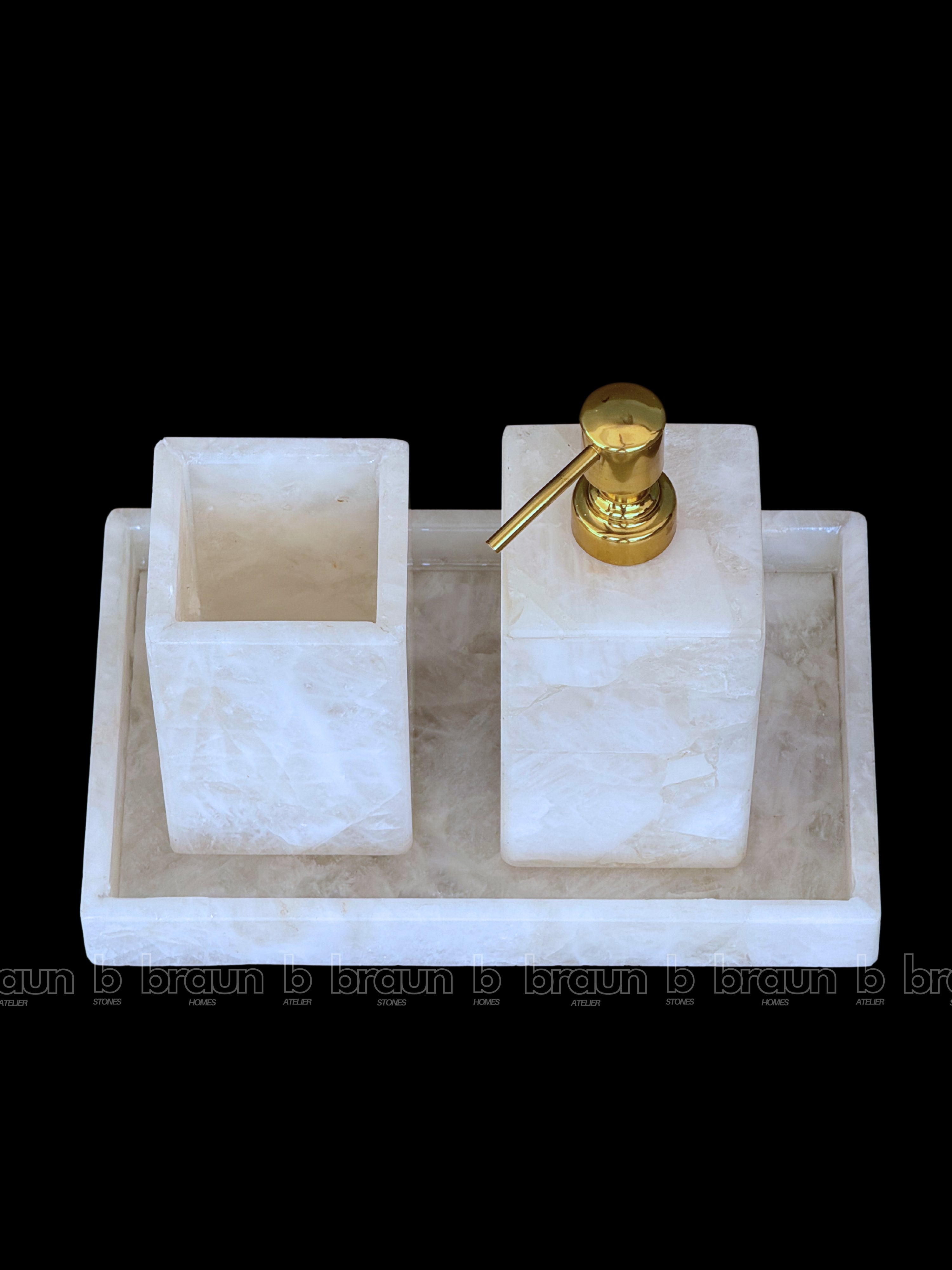 Bathroom set of 5 - White Quartz